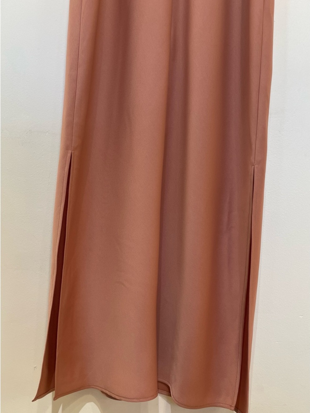 BHLDN Cali Satin Charmeuse Slip Dress Sedona Midi Cowl Neck Wedding Guest Size 4 - Picture 7 of 11
